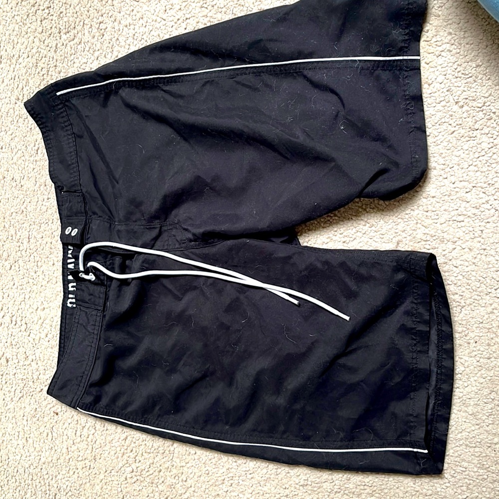 Black old navy swim trunks